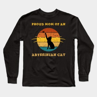 abyssinian cat mom design gift idea for abyssinian cat lovers Long Sleeve T-Shirt